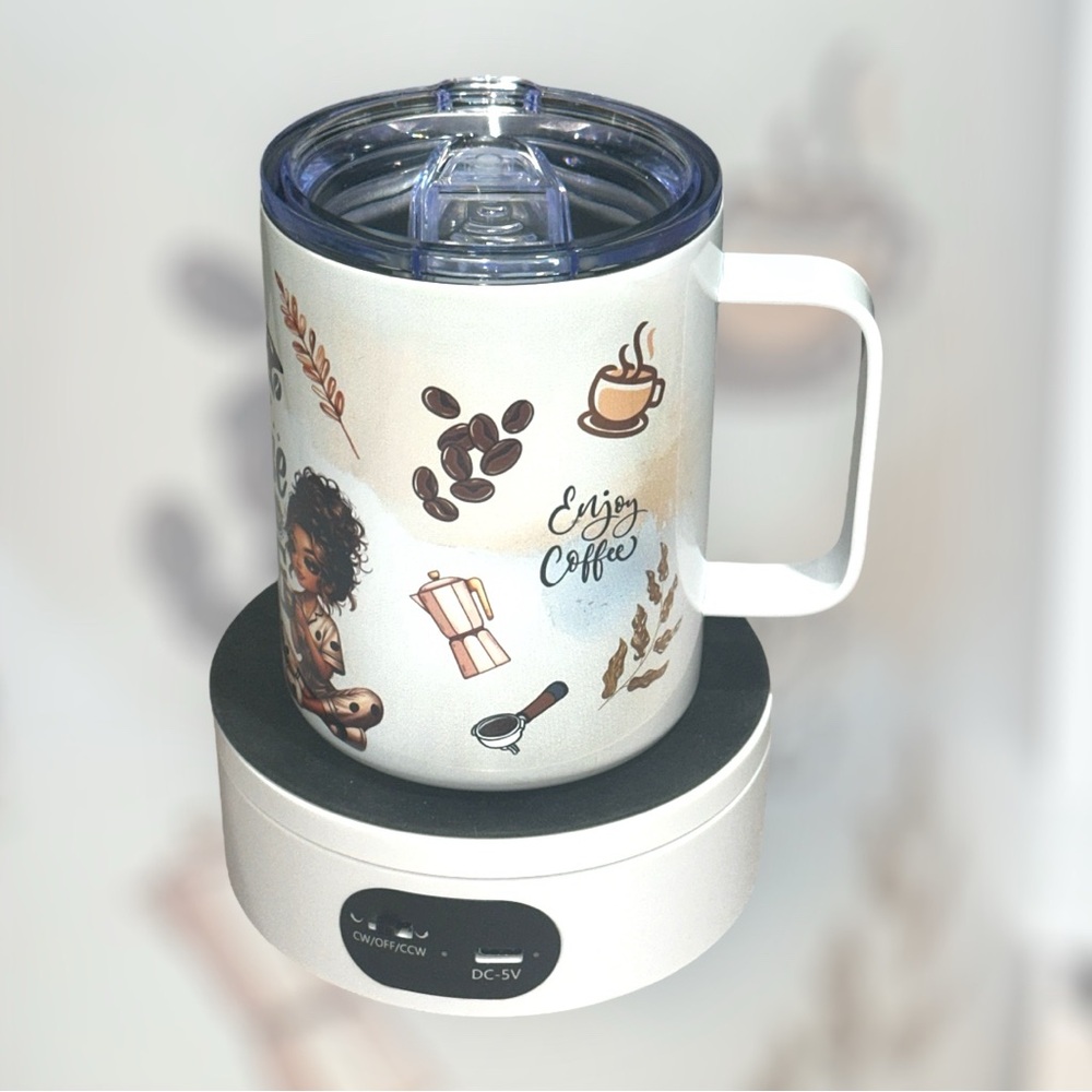 NIB 12oz Sublimated Coffee Tumbler With Handle. - Picture 6 of 8